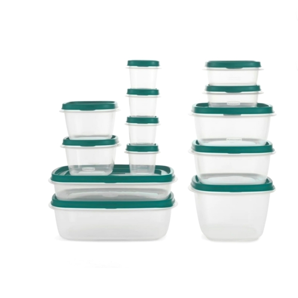 Rubbermaid EasyFindLids 26 piece storage container set w/vents Blue Spruce NWT
